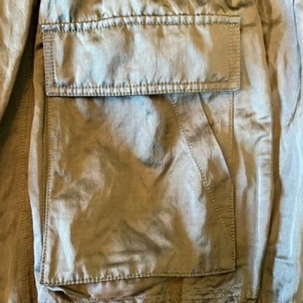 Vince Olive Green Luxe Anorak Festival Jacket sz L - Picture 10 of 15